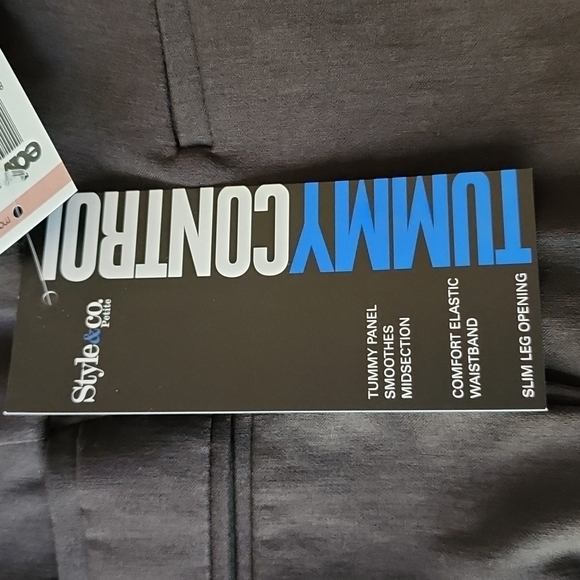 STYLE & CO Women's Tummy Control Comfort Waist Brown Dress Pants Size 12 Petite - Picture 3 of 16